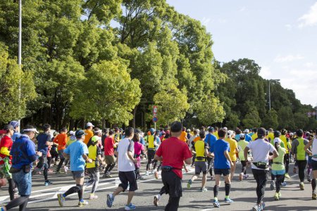 Photo for Fit athletes running in  sportswear at  Tokyo Marathon ,Japan - Royalty Free Image