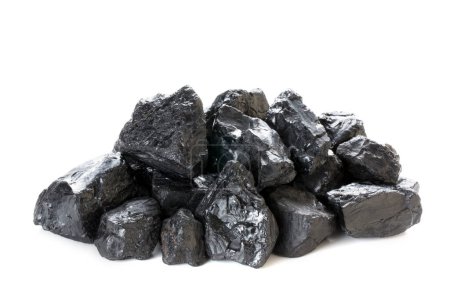 Photo for Black coals isolated on white background - Royalty Free Image
