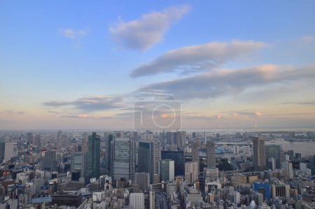 Photo for Aerial view of modern Japanese city at daytime - Royalty Free Image