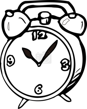 Photo for Sketch illustration of alarm clock - Royalty Free Image