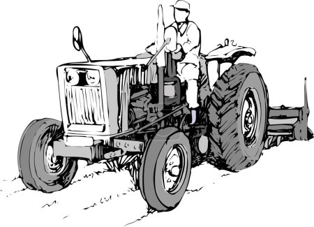 Photo for Sketch illustration of tractor - Royalty Free Image