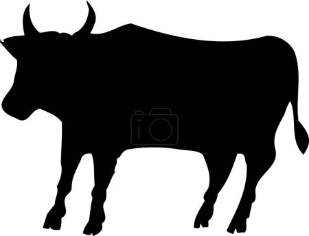 Téléchargez les photos : Icône de vache sur fond blanc - en image libre de droit