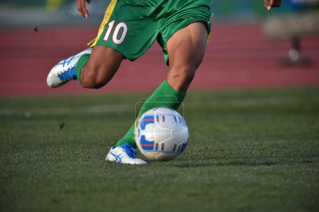 Foto de Vista recortada del fútbol en Japón - Imagen libre de derechos