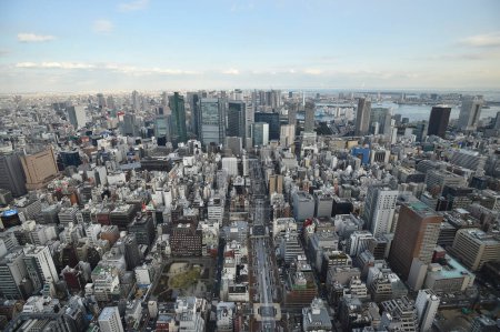Photo for Aerial view of modern Japanese city at daytime - Royalty Free Image