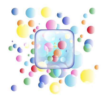 Photo for Abstract concept bnackground with colorful flying bubbles - Royalty Free Image