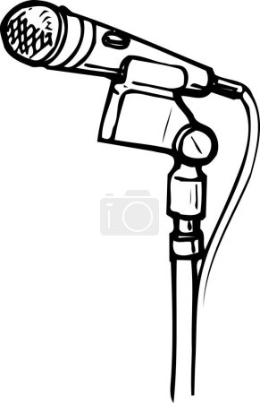 Photo for Sketch illustration of microphone - Royalty Free Image