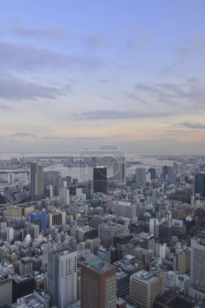 Téléchargez les photos : Vue aérienne de la ville japonaise moderne de jour - en image libre de droit