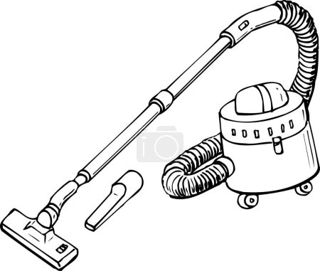 Photo for Sketch illustration of vacuum cleaner - Royalty Free Image