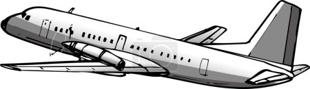 Photo for Sketch illustration of airplane flying - Royalty Free Image