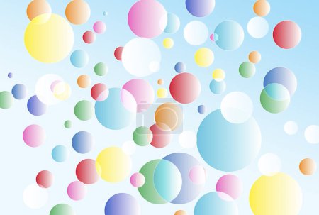 Photo for Abstract concept bnackground with colorful flying bubbles - Royalty Free Image