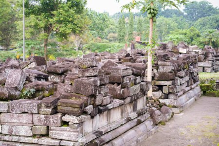 ruinas del templo en Java, Indonesia