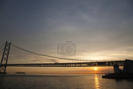 Photo for Akashi Kaikyo Bridge at Kobe, Hyogo prefecture ,Japan - Royalty Free Image