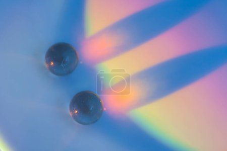 Photo for Abstract rainbow background, closeup of water droplets - Royalty Free Image