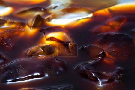Photo for Ice cubes with cola, close - up - Royalty Free Image