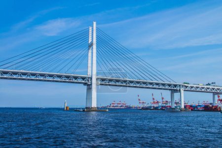 Photo for Yokohama Bay Bridge, Kanagawa Prefecture, Japan - Royalty Free Image