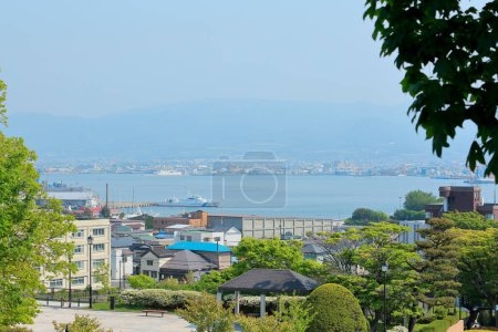 Blick auf Hakodate Slope Hachimanzaka in Japan