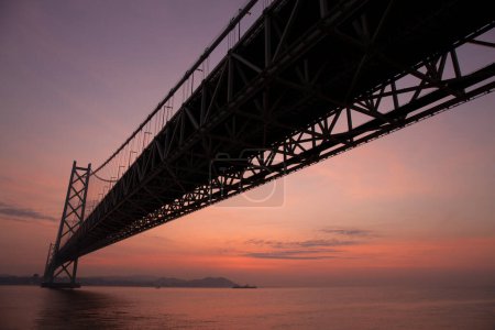 Photo for Akashi Kaikyo Bridge at Kobe, Hyogo prefecture ,Japan - Royalty Free Image