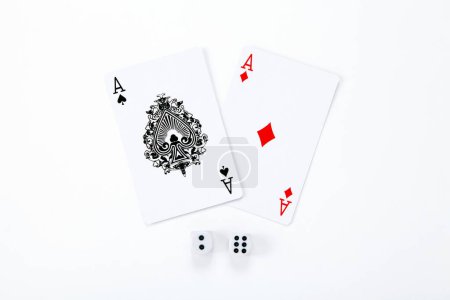 Photo for Playing cards isolated on white background - Royalty Free Image