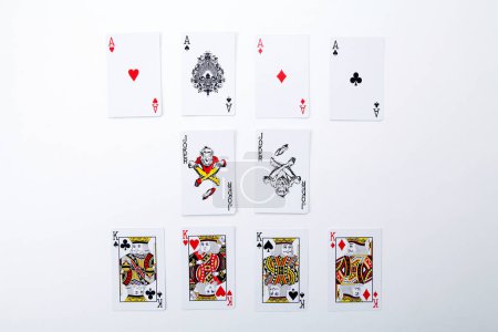 Photo for Playing cards isolated on white background - Royalty Free Image