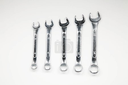 Photo for Set of wrenches on a white background - Royalty Free Image