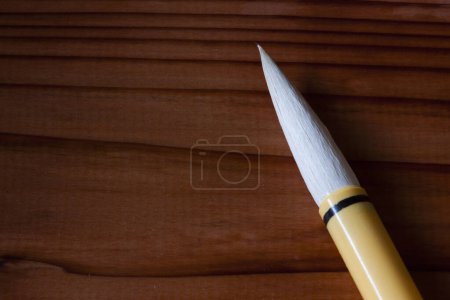 Photo for Close-up view of calligraphic brush, Japanese art and culture concept background - Royalty Free Image
