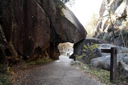 Photo for Stone path in the mountains. Mitake Shosenkyo and Ropeway, Chichibu-Tama-Kai National Park, Japan - Royalty Free Image