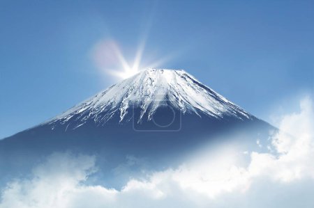 Photo for Beautiful mountain Fuji  in Japan on nature background - Royalty Free Image