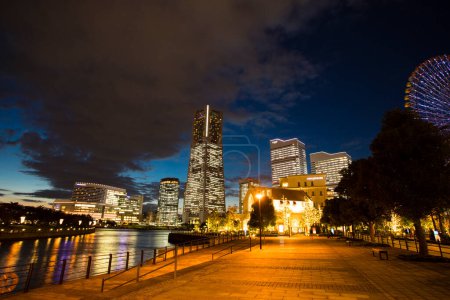 Téléchargez les photos : Tokyo horizon de la ville la nuit - en image libre de droit