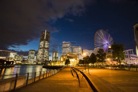Téléchargez les photos : Tokyo horizon de la ville la nuit - en image libre de droit