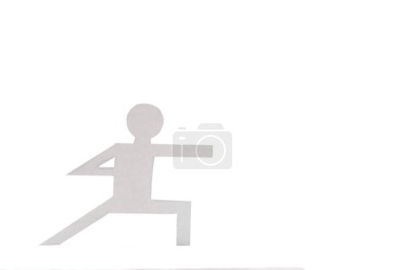 Téléchargez les photos : Papier découpé homme isolé sur fond blanc - en image libre de droit