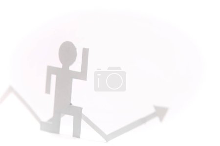 Foto de Papel cortado hombre aislado sobre fondo blanco - Imagen libre de derechos