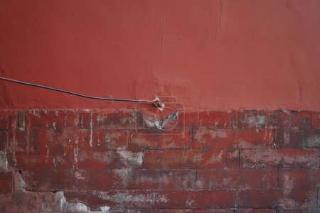 Téléchargez les photos : Fond de mur rouge, texture - en image libre de droit
