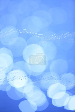 Téléchargez les photos : Résumé Bokeh Lumières sur fond bleu - en image libre de droit