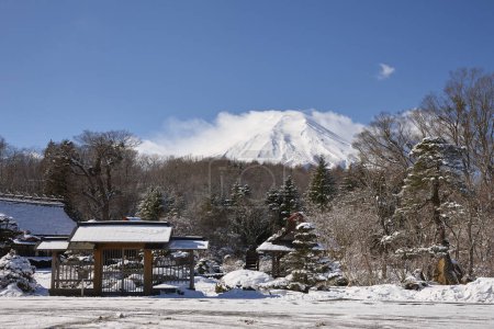 Photo for Beautiful view of snowy Fuji mountain in Japan - Royalty Free Image