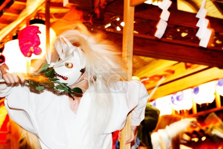 Photo for Summer Festival White Fox, Kamizo Summer Festival - Royalty Free Image