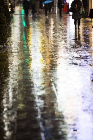 Photo for Rain drops on the city street - Royalty Free Image