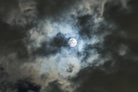Photo for Full moon and clouds in the night sky - Royalty Free Image