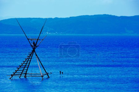 Photo for Traditional Boramachi yagura fishing tower - Royalty Free Image