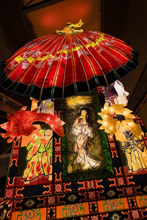 Photo for Bright arty traditional lantern in Japanese temple - Royalty Free Image