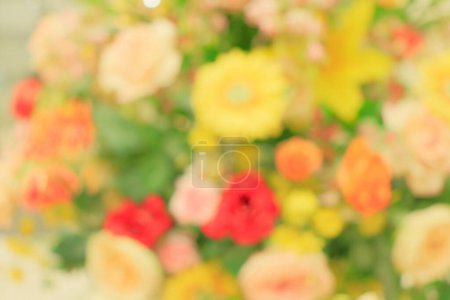Photo for Colorful flowers blurred background view - Royalty Free Image