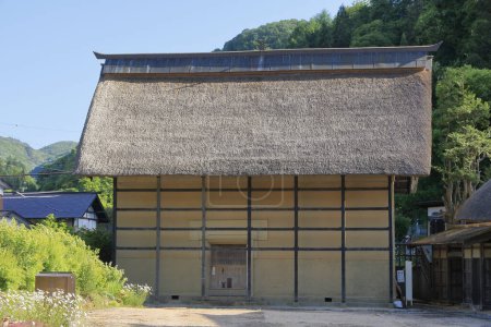 Photo for Japanese old traditional house with thatched roof - Royalty Free Image