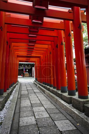 Santuario de Fushimi Inari (Fushimi Inari Taisha) en Kyoto, Japón 