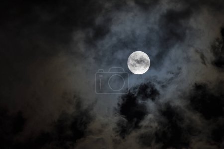 Photo for Dark full moon in sky. - Royalty Free Image