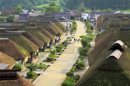 Ouchi Juku, former post town lined with thatch-roofed houses of Edo period, Fukushima, Japan