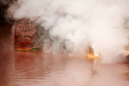 Heißes Quellwasser in Beppu, Oita-shi, Kyushu, Japan