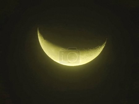 Photo for Bright moon detail in night sky - Royalty Free Image