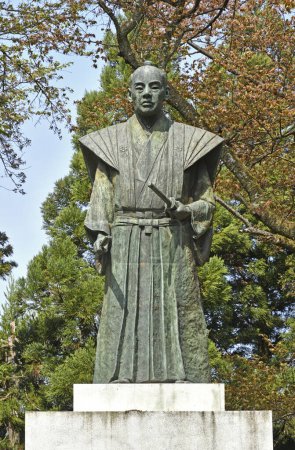 Téléchargez les photos : Statue de Tokushima Hachisuka Iemasa, Japon - en image libre de droit