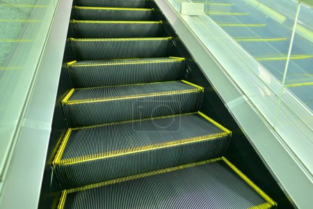 Photo for Escalator in the subway station, urban architecture - Royalty Free Image