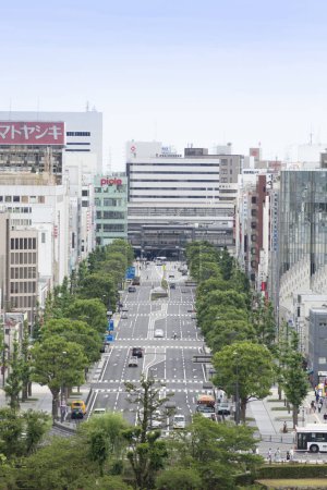 Photo for Daytime view of modern architecture of Japanese city - Royalty Free Image