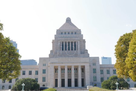 National Diet Building, the building where both houses of the National Diet of Japan meet, Chiyoda, Tokyo. The national legislature of Japan